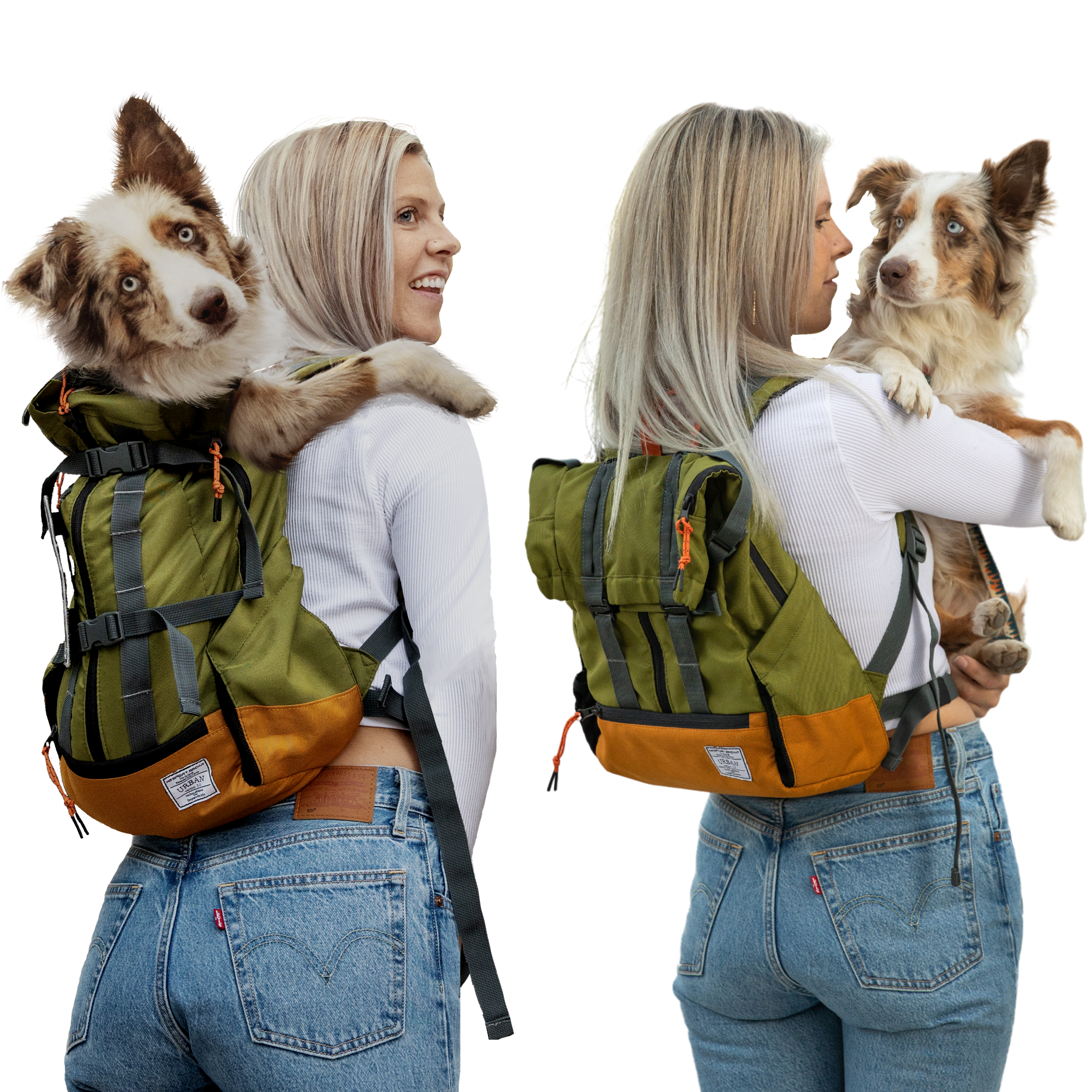 URBAN 3 Backpack Dog Carrier: Medium (17"-20" from collar to tail) / Concrete